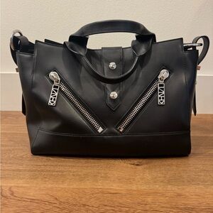 KENZO Kalifornia Black Handbag with Silver Accents